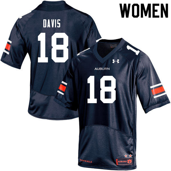 Women's Auburn Tigers #18 Dematrius Davis Navy 2021 College Stitched Football Jersey